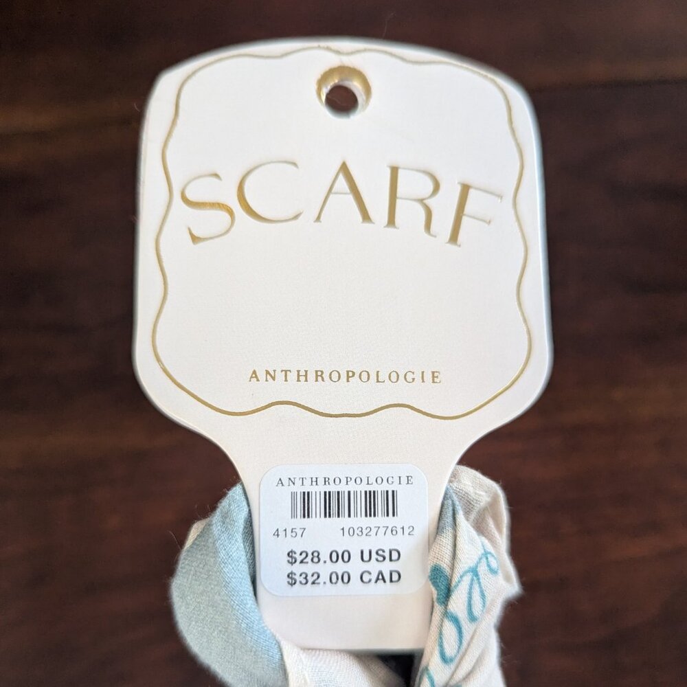 NWT Anthropologie Maeve Desserts Printed Bandana Scarf Handkerchief Bag Tie 20" - Picture 4 of 5